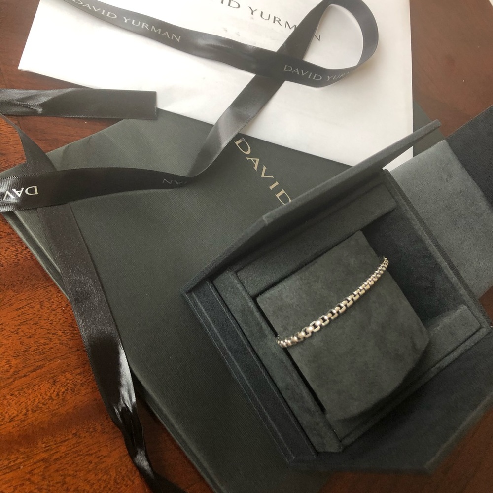 *SOLD* David Yurman medium box chain 4mm 7.75 inch